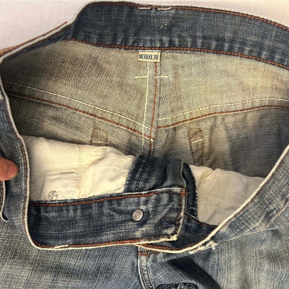 Flypaper Blue Relaxed Fit Mens Jeans‎ durable with Natural Fading Sz-30x30  AA15